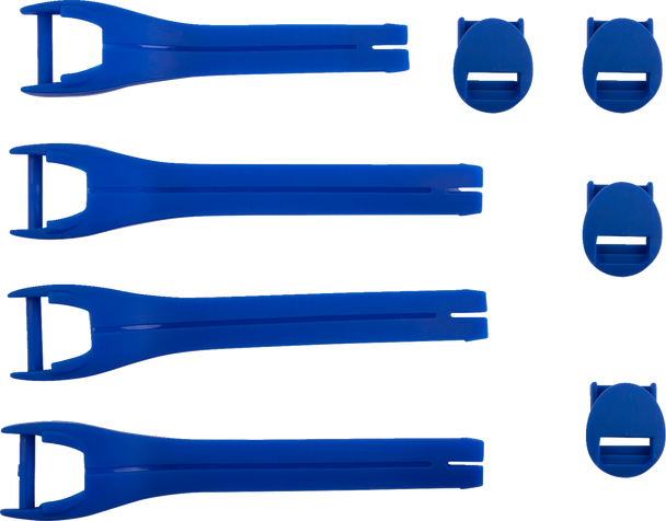 Moose Racing Qualifier Boot Strap Kit - Blue - Size 7-9 3430-1015
