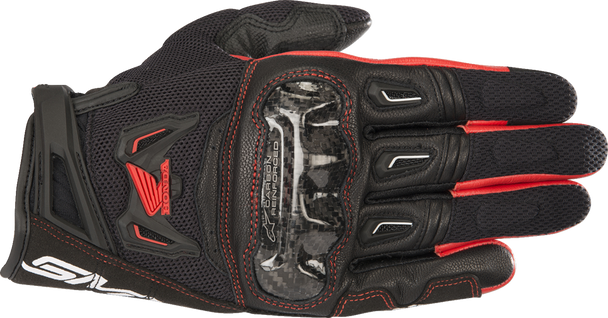 Honda Smx-2 Air Carbon V2 Gloves - Black/Red - Medium 3567818-13-M