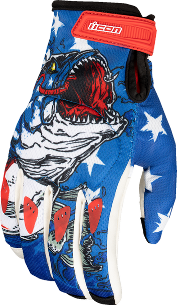 Icon Hooligan Basstard Gloves - Blue - Medium