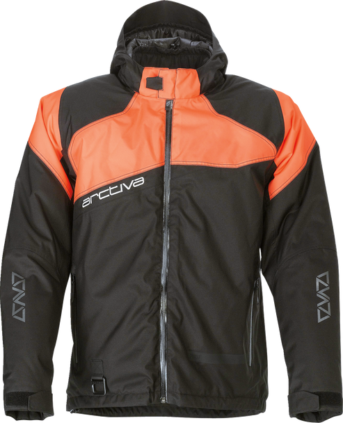 Arctiva Pivot 5 Hooded Jacket - Black/Orange - Large