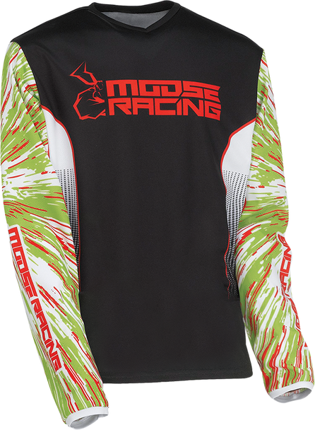 Moose Racing Youth Agroid Jersey - Green/Red/Black - Small 2912-2267