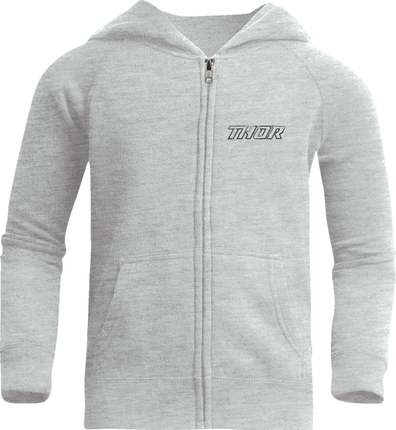 Thor Youth Aerosol Zip-Up Fleece Sweatshirt - Nickel - Large