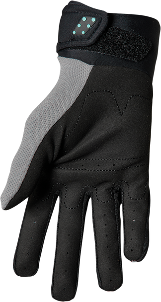 Thor Youth Spectrum Gloves - Gray/Black/Mint - Medium