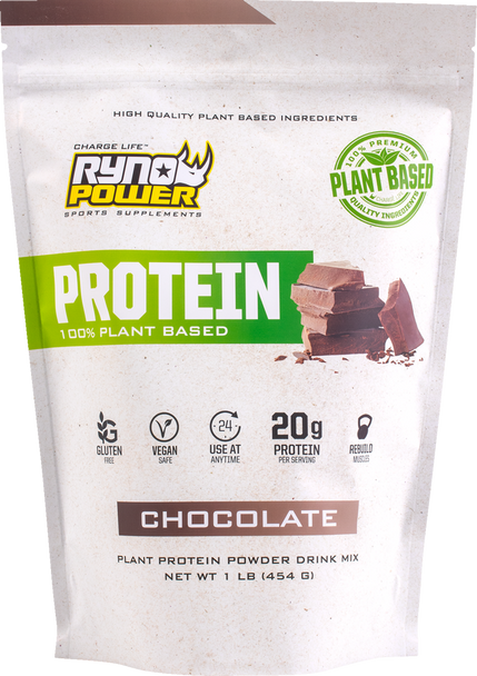 Plant-Based Protein Powder - Chocolate - 1 Lb - 10 Servings 1Lb-Plnt-Choc