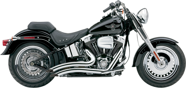 Cobra Speedster Swept Short Exhaust - Chrome - '12-'17 Softail 6225