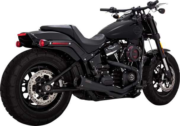 Vance & Hines 2-Into-1 Upsweep Exhaust System - Black - Stainless Steel 47323