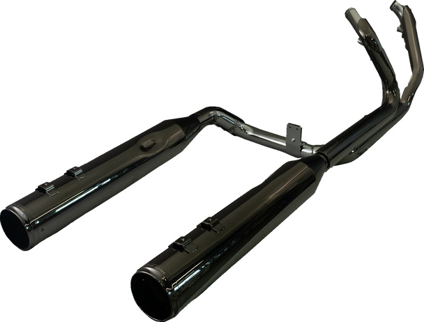 2-Into-2 Dominator Exhaust System With 4-1/2" Mufflers - Eclipse With Race Tip - Twin Cam 201150