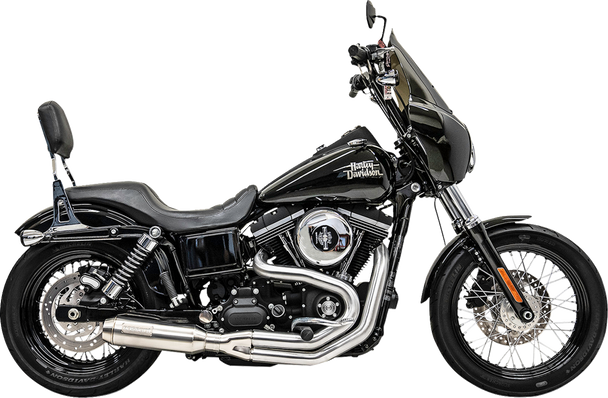 Bassani Xhaust 2-Into-1 Mid-Length Super Bike Exhaust System - Stainless Steel 1D4Ss