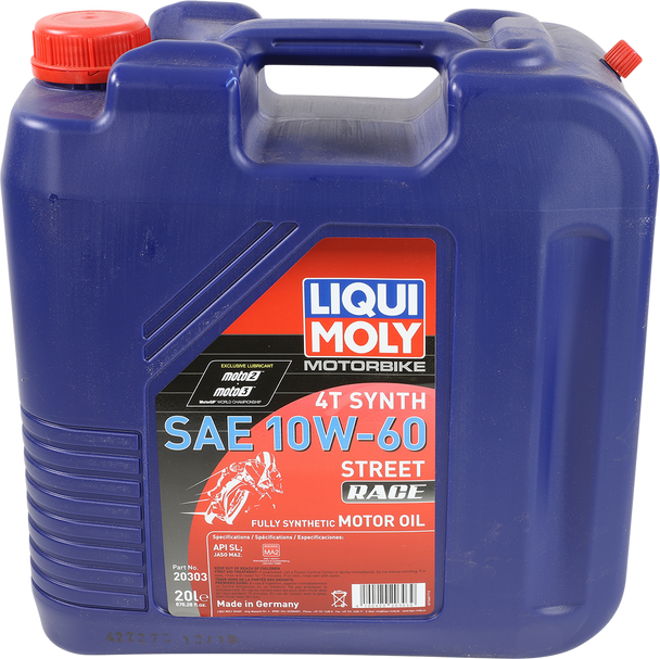 Liqui Moly Street Race Synthetic 4T Oil - 10W-60 - 20L 20303