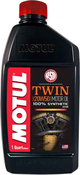 Motul V-Twin Synthetic Oil - 20W-50 - 1 U.S. Quart 108061