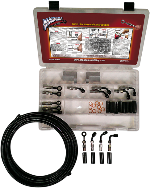 Magnum Shielding Byo Brake Line Basic Builder Kit - Black 499005