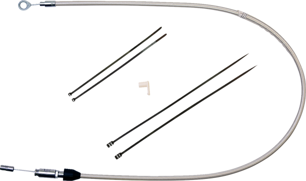 Polished Stainless Quick Connect Upper Clutch Cable 52341He