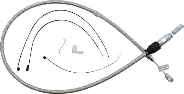 Magnum Shielding Polished Stainless Quick Connect Upper Clutch Cable 52342He