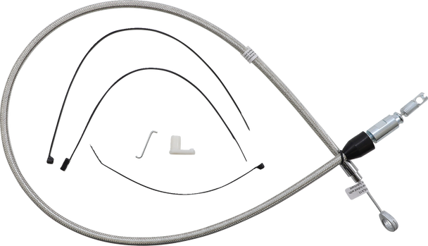 Magnum Shielding Polished Stainless Quick Connect Upper Clutch Cable 52346He