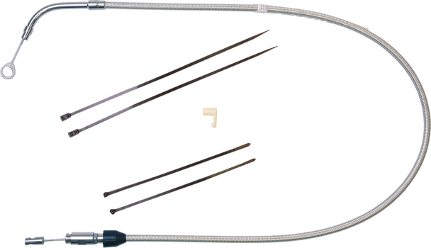 Magnum Shielding Polished Stainless Quick Connect Upper Clutch Cable 52358He