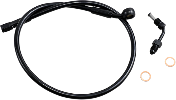Magnum Shielding Brake Line - Upper With Adapter - Black Sbb1501-25