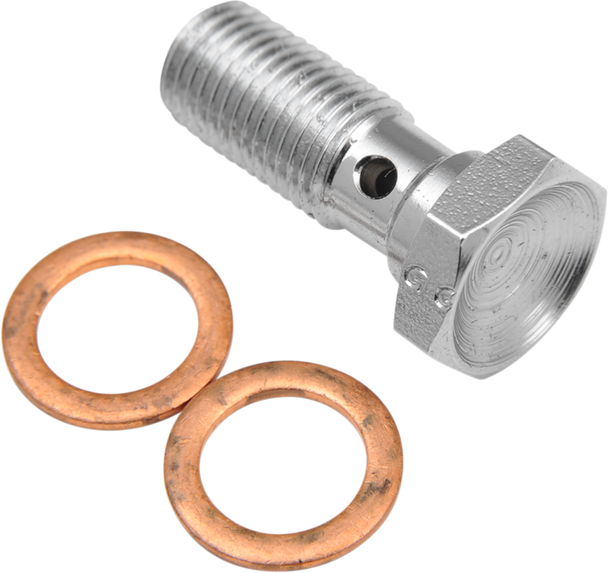 Goodridge Long Banjo Bolt - 3/8-24 - Single - Chrome P775-03Lch