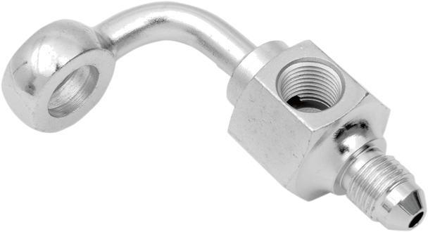 Drag Specialties Banjo Fitting - 3/8" X An3 - 90 - Short