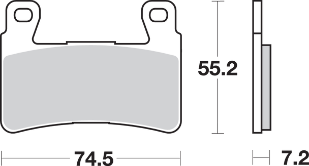 Sbs Dual Carbon Brake Pads - Honda 734Dc