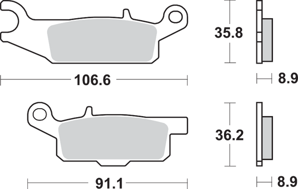 Sbs Off-Road Sintered Brake Pads - Yfm 851Si