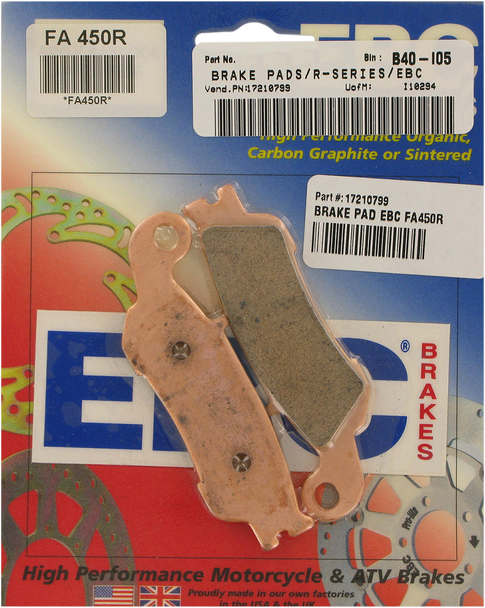 Ebc Sintered "R" Brake Pads Fa450R