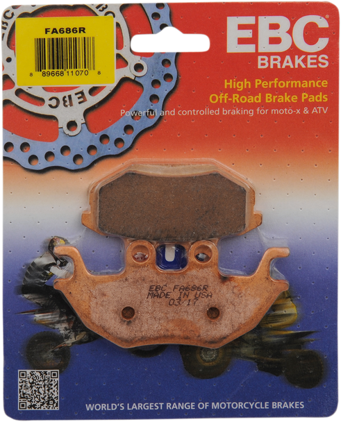 Ebc Sintered "R" Brake Pads Fa686R