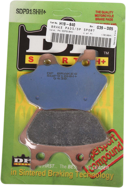 Dp Brakes Sintered Metal Brake Pads - Harley-Davidson - Sdp918Hh Sdp918Hh
