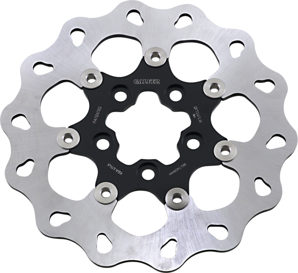 Galfer Wave Brake Rotor - Rear - Black Carrier Df724Flw