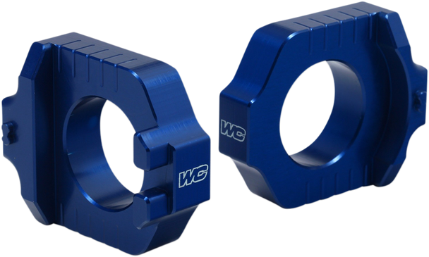 Works Connection Elite Axle Block - Blue - Yamaha 17-265