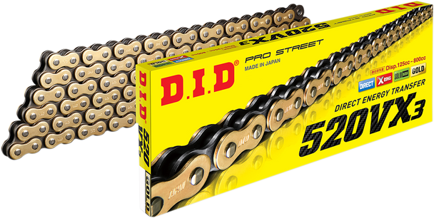 Did 520 Vx3 - Chain - Gold - 110 Links M520Vx3G110Fb