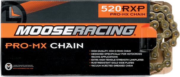 Moose Racing 520 Rxp - Pro-Mx Chain - Gold - 120 Links
