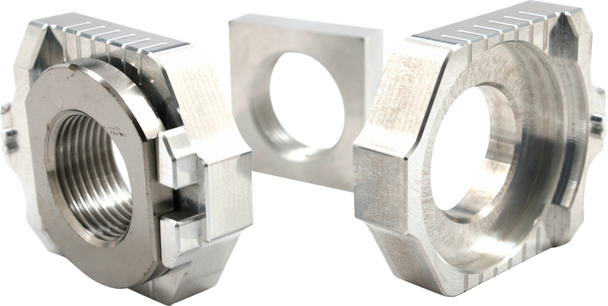 Works Connection Elite Axle Block Kit - Silver - Gas Gas/Husqvarna/Ktm 17-316