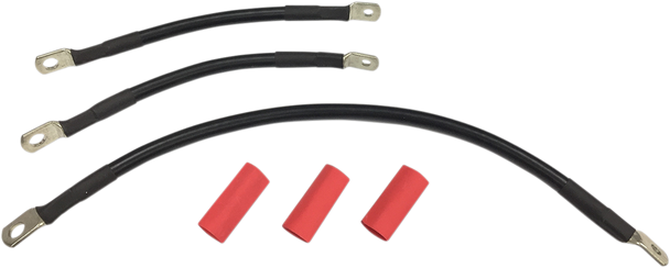 Drag Specialties Black Battery Cable Set - '91-'93 Dyna