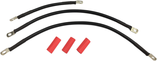 Drag Specialties Black Battery Cable Set - '84-'88 St