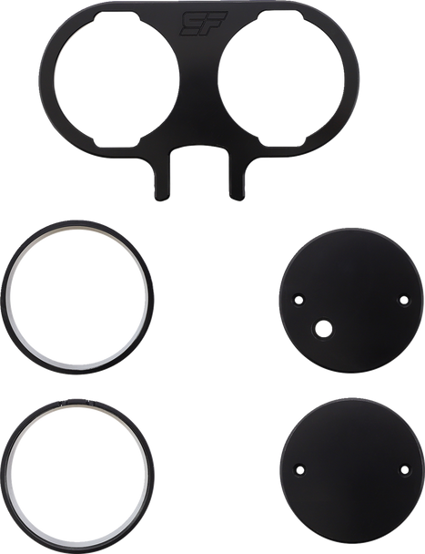 Slyfox Gauge Mount - Dual - Black Tm-Sly26