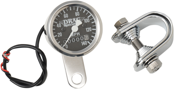 Drag Specialties Speedometer - Black - 2:1 Ratio - 1-7/8"