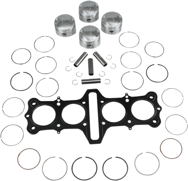 Wiseco Piston Kit With Gasket - 72.00 Mm - Kawasaki K1076