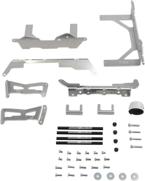 Moose Racing Radiator Braces - Silver - Kawasaki 11-8018