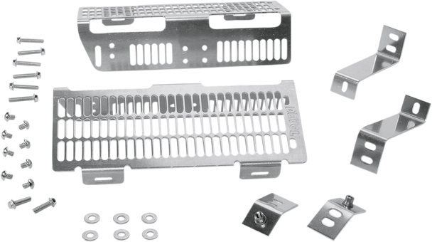 Devol Radiator Guards - Brushed Aluminum - Yamaha 0101-5403