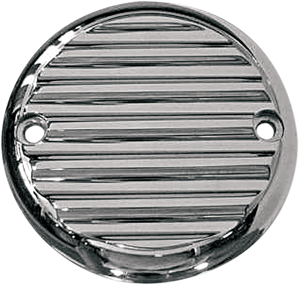 Joker Machine Points Cover - Finned - 2 Hole - Chrome 02-98Fn