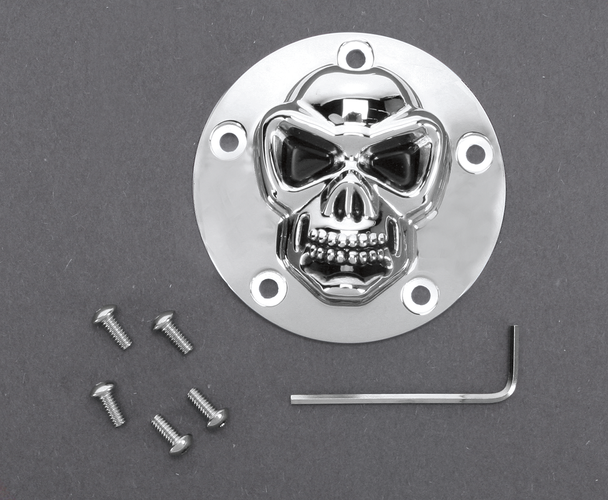 Drag Specialties 3-D Skull Points Cover - Twin Cam