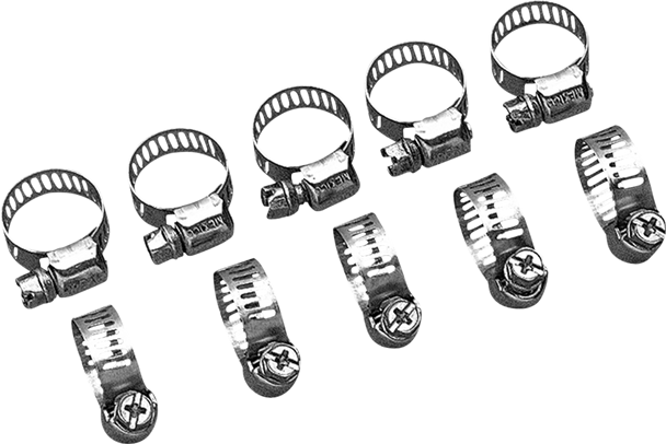 Drag Specialties Mini Clamp - Stainless Steel - 10-Pack