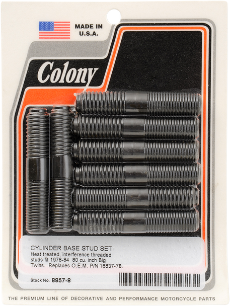 Colony Cylinder Stud Set - '78-'84 Big Twin 8857-8