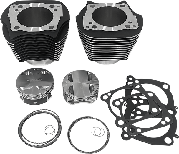 Revolution Performance, Llc Cylinder Kit - 128" - Black With Highlighted Fins - M8 Rp201-606W