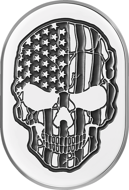 Figurati Designs Antenna Cover - Left Rear Fender - Contrast Cut American Flag Skull - Chrome Fd27-Ac-Ss-Lt Figurati Designs Antenna Cover - Left Rear Fender - Contrast Cut American Flag Skull - Chrome Fd27-Ac-Ss-Lt