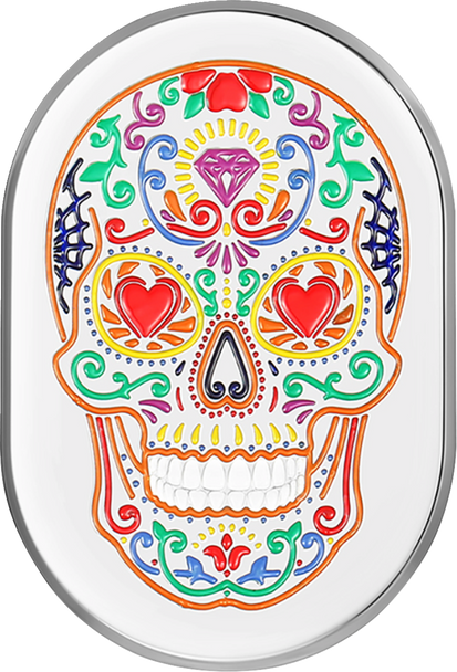 Figurati Designs Antenna Cover - Right Rear Fender - Sugar Skull - Chrome Fd30-Ac-Ss-Rt Figurati Designs Antenna Cover - Right Rear Fender - Sugar Skull - Chrome Fd30-Ac-Ss-Rt