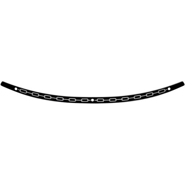 Memphis Shades Windshield Trim - Black - Chain - '96-'13 Flh Meb0944 Memphis Shades Windshield Trim - Black - Chain - '96-'13 Flh Meb0944