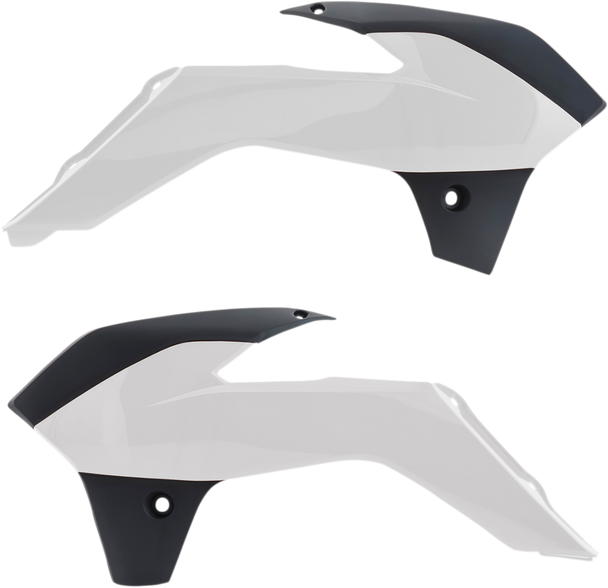 Acerbis Radiator Shrouds - White/Black 2314261035