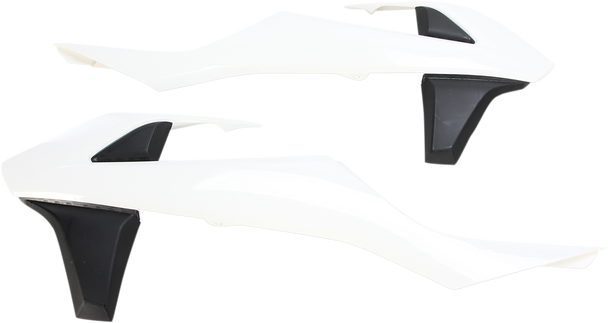 Acerbis Radiator Shrouds - White/Black 2421081035