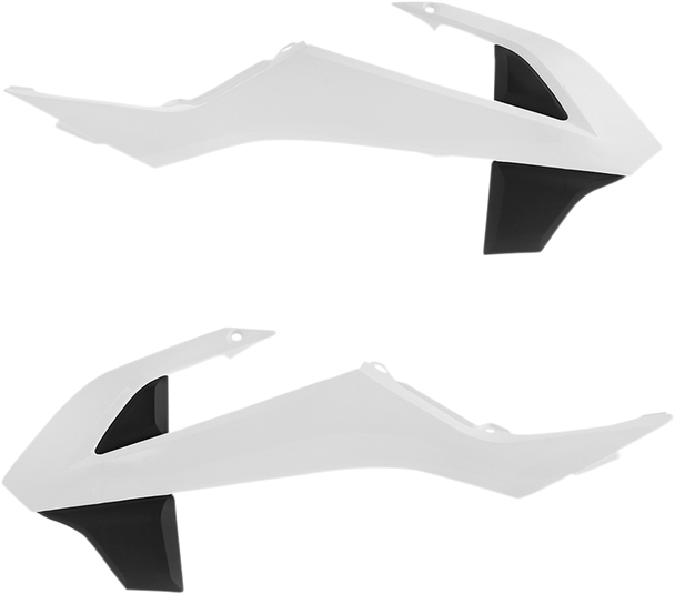 Acerbis Radiator Shrouds - White/Black 2449701035